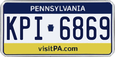 PA license plate KPI6869