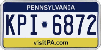 PA license plate KPI6872
