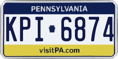PA license plate KPI6874
