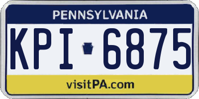 PA license plate KPI6875