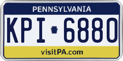 PA license plate KPI6880