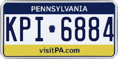 PA license plate KPI6884