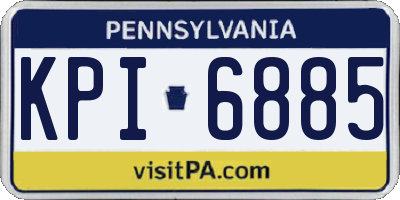 PA license plate KPI6885