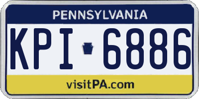 PA license plate KPI6886