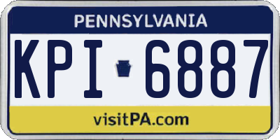 PA license plate KPI6887