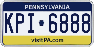 PA license plate KPI6888