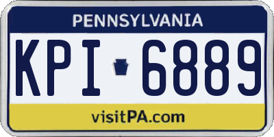 PA license plate KPI6889