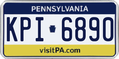 PA license plate KPI6890