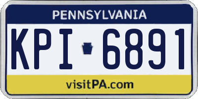 PA license plate KPI6891