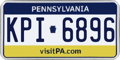 PA license plate KPI6896