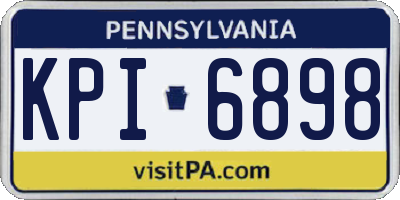 PA license plate KPI6898