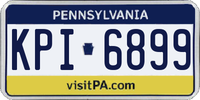 PA license plate KPI6899