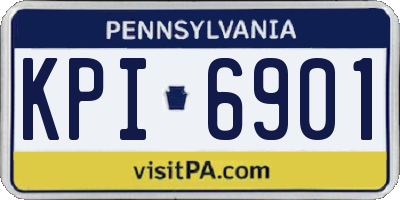 PA license plate KPI6901