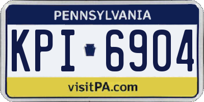 PA license plate KPI6904