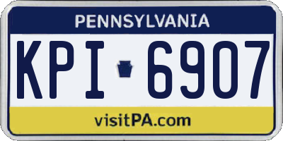 PA license plate KPI6907