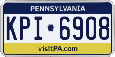 PA license plate KPI6908