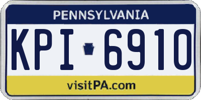 PA license plate KPI6910