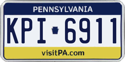 PA license plate KPI6911