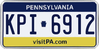 PA license plate KPI6912