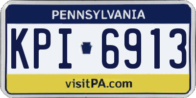 PA license plate KPI6913