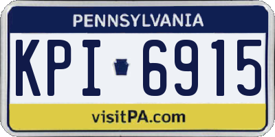 PA license plate KPI6915