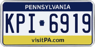 PA license plate KPI6919