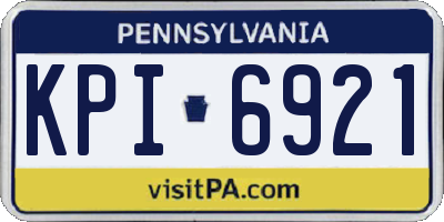 PA license plate KPI6921