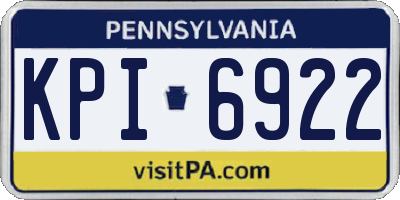 PA license plate KPI6922