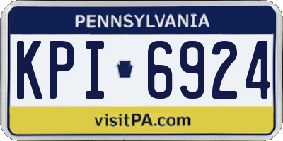 PA license plate KPI6924