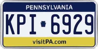 PA license plate KPI6929