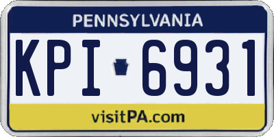 PA license plate KPI6931