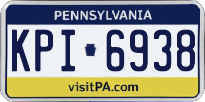 PA license plate KPI6938
