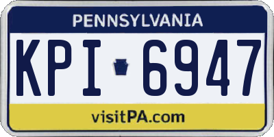 PA license plate KPI6947