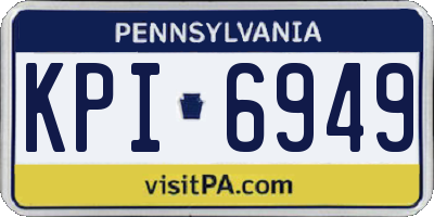 PA license plate KPI6949