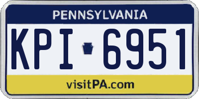 PA license plate KPI6951