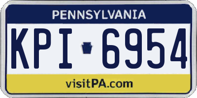 PA license plate KPI6954