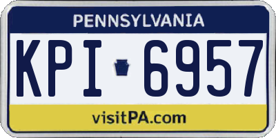 PA license plate KPI6957
