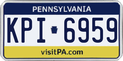 PA license plate KPI6959