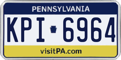PA license plate KPI6964