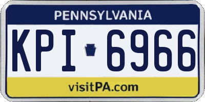 PA license plate KPI6966