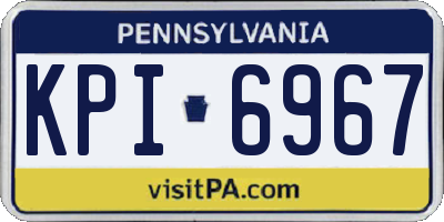 PA license plate KPI6967