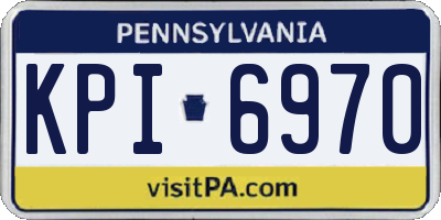 PA license plate KPI6970