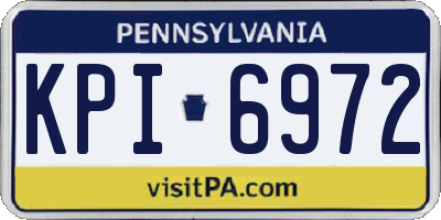 PA license plate KPI6972