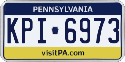 PA license plate KPI6973