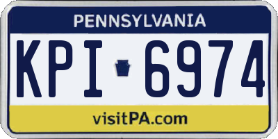 PA license plate KPI6974