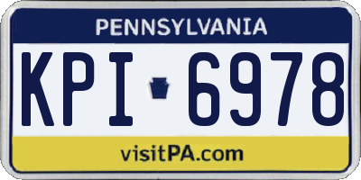 PA license plate KPI6978