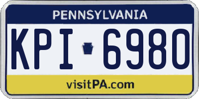 PA license plate KPI6980