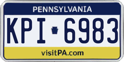 PA license plate KPI6983