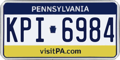 PA license plate KPI6984