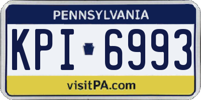 PA license plate KPI6993